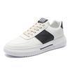 Fashion Leather Men Casual Shoes Outdoor Breathable Man Walking Tennis Sport Shoes Trend Lace-up Vulcanized Shoes White Casual Sneakers