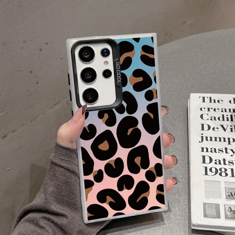 Милый чехол с леопардовым принтом для iPhone 16 Pro Samsung A55 A35 M35 S24 FE Xiaomi Redmi Note 13Pro 14C Huawei Honor 200, противоударный чехол-бампер для телефона с защитой от царапин