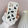 LZ8 мультяшный кот, милые художественные прозрачные мягкие волнистые чехлы для телефонов для iPhone 15 13 Pro Max 12 mini 14 8 Plus XS Max XR 6, защитная задняя крышка
