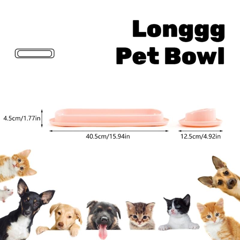 Pack of 3 Convenient Multiple Cats Feeding Stations Durably Easy to Wash Cats Feeding Dish for Multiple Cats Owner