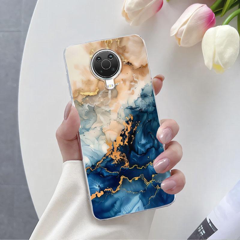 Для Nokia G10 G20 G21 G11 Nokia6.3 Чехол Роскошный Чехол для Телефона Для Nokia 6.3 Бабочка Цветок Прозрачный Мягкий Силиконовый Защитный Чехол