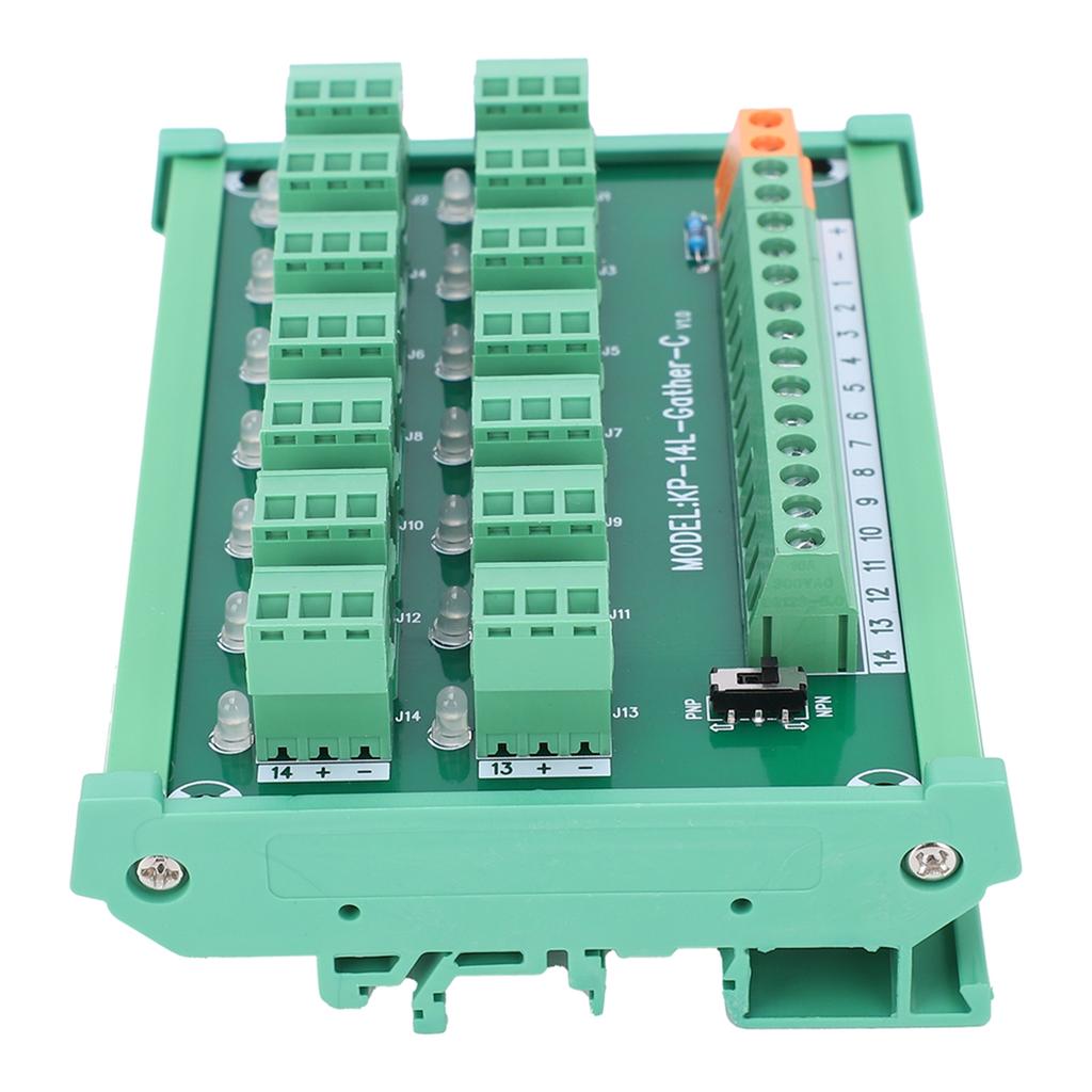 Terminal Block 3Wire 14Channel Capture Card DIN Rail Switch Control NPN PNP KP14LGtherC