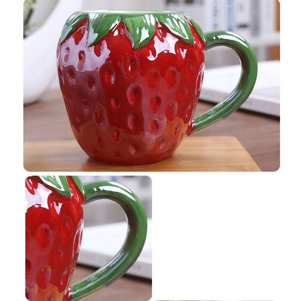 Fruit Shape Water Cups Porcelain 3D Ceramic Cup Adorable Milk Container Household