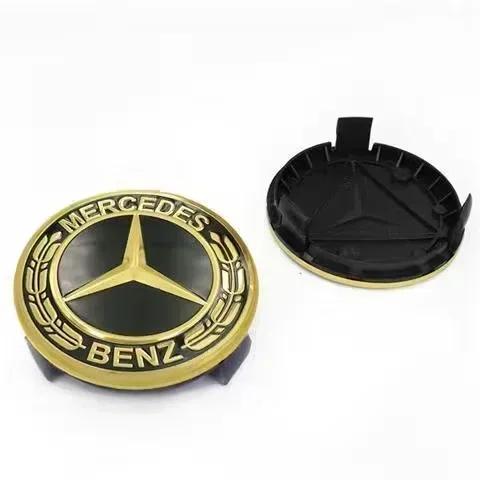 twsqj4 Car Sticker For Mercedes Benz 4PCS/set 75mm Car Wheel Center Hub Caps Cover Decoration Accessories for Mercedes Benz B/C/E/S Cl
