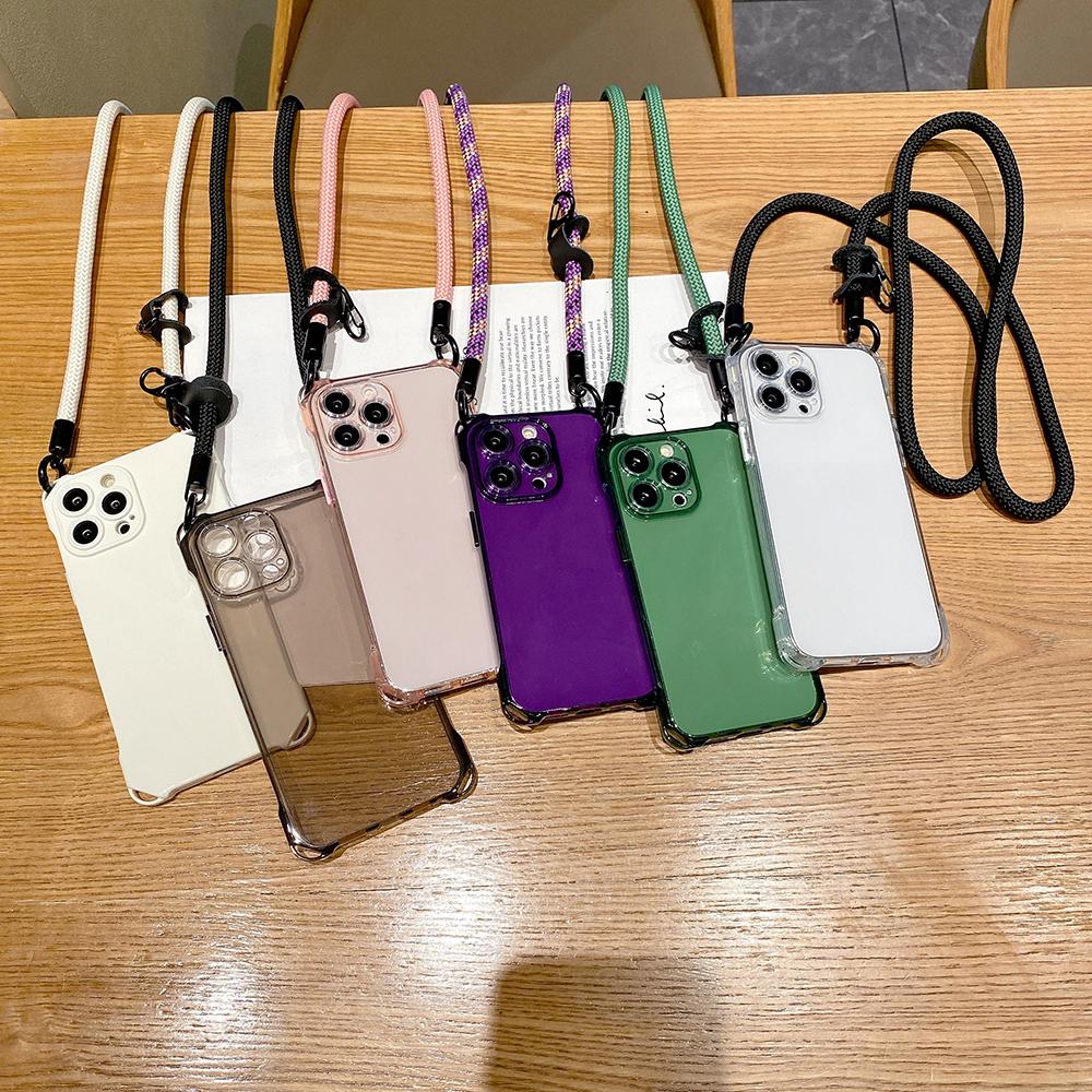 Чехол-ремешок для ожерелья через плечо, мягкий чехол для iPhone 15 Pro Max 14 Pro Max 15 Plus 13 12 11 Pro Max, противоударный силиконовый чехол