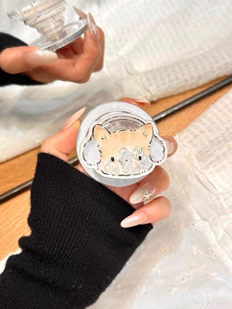 Cartoon Animal MagSafe Stand: Strong Magnetic, Retractable Airbag Design