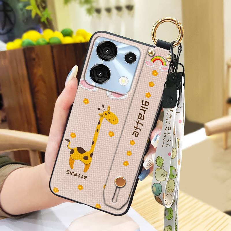 Cute Ring Phone Case For UMIDIGI G9 5G/Note9 5G Durable Fashion Design Back Cover Anti-knock Wrist Strap Shockproof