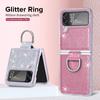 For Samsung Galaxy Z Flip4 Case Glitter Protective Shell Zflip4 Z Flip Zflip 4 5g Hard Shiny Antifall Ring Phone Cover Cqoues