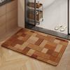 Organic Linen Bath Mat & Bathroom Rug, Shower Doormat with Non-Slip Rubber Backing, Quick Absorb Eco-Friendly for Bathroom