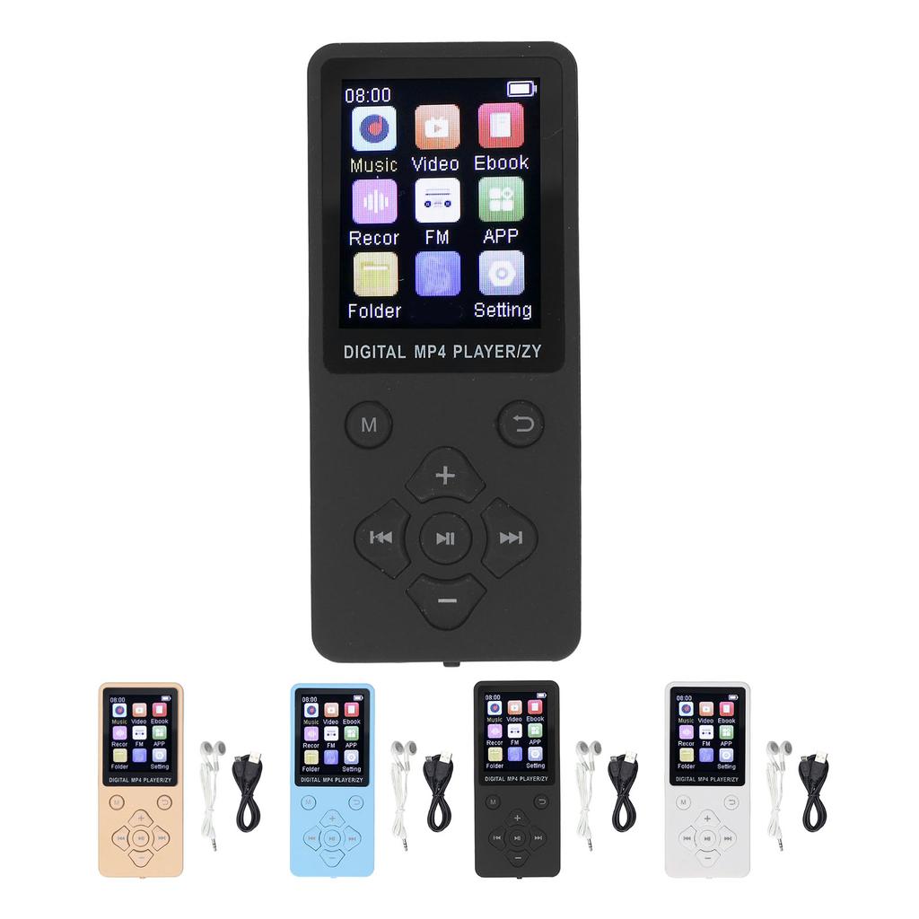 Mp3 Mp4 Player Super Slim 1.8 Inch Color Screen Bluetooth 5.0 Built In 64GB HiFi Portable Digital Mu
