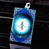 Exquisite Blue Jade Medicine Buddha Pendant - High Ice Grade A