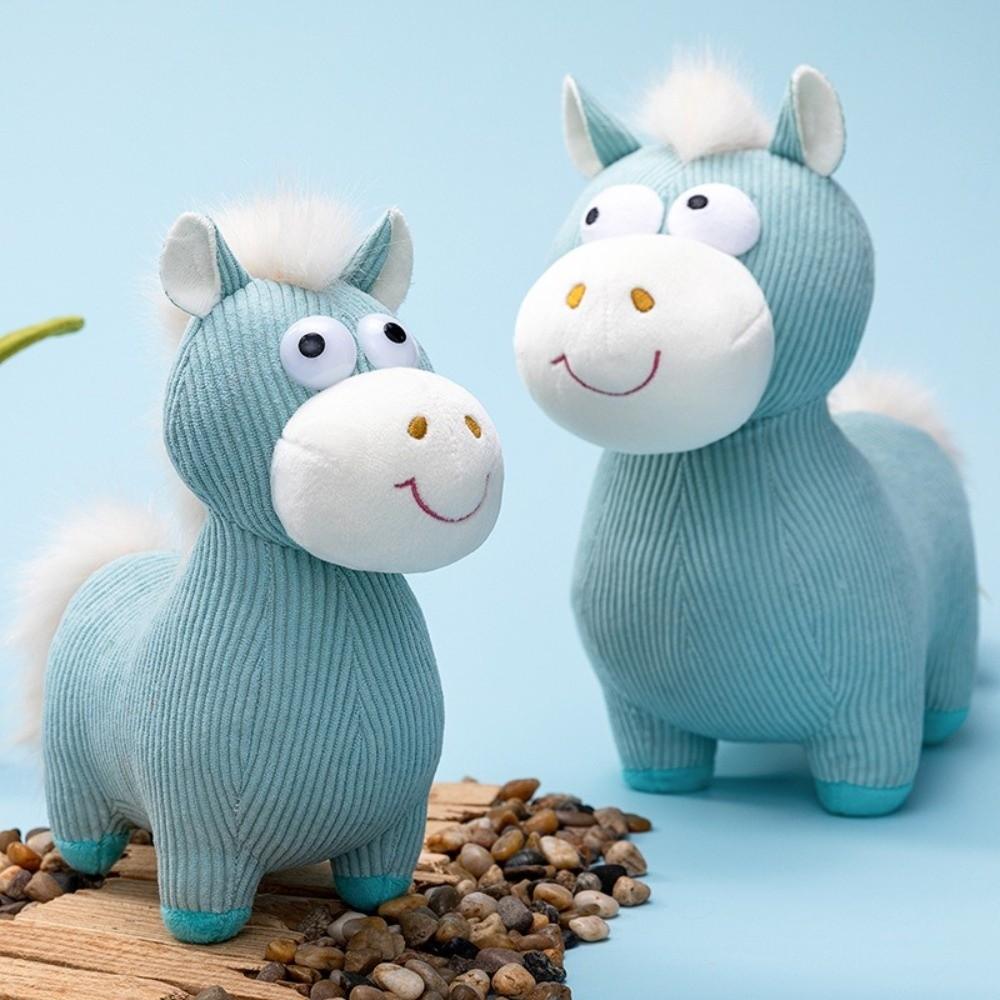 Soft Cartoon Horse Doll Mascot Dolls Horse Doll Ornament Zodiac Pony Figurine Desktop Decoration