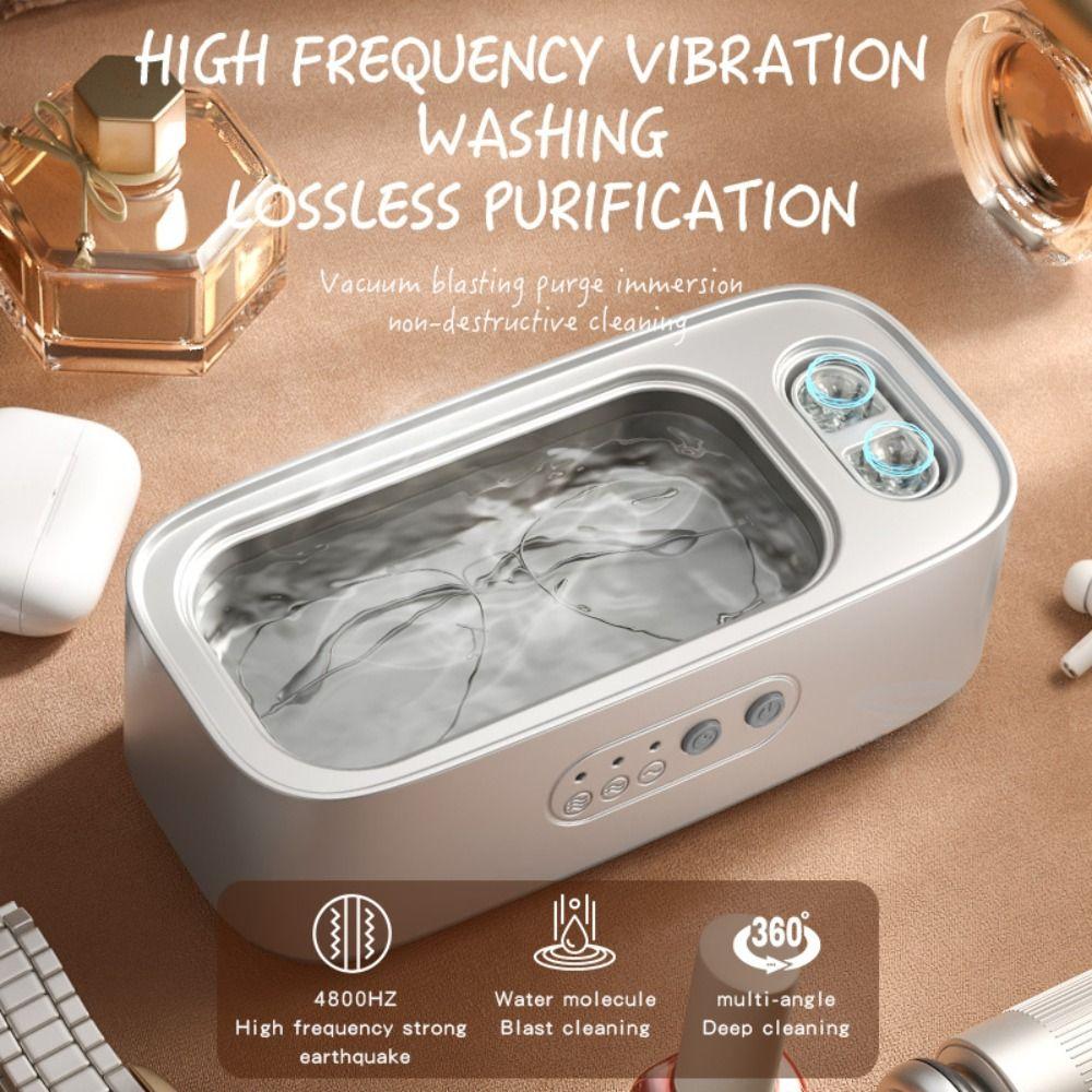 Ультразвуковой очиститель для очков с 3 режимами таймера, автоматический инструмент для чистки, бытовой