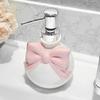 Практичный керамический диспенсер для ванной с нажимным насосом, декоративный бантик, органайзер для мыла, бутылка, необходимый элемент домашнего спа