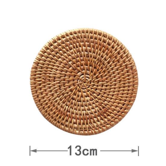 6 шт./набор подставок для напитков, набор круглых столовых приборов, подставок под тарелки, ковриков из ротанга, плетеных подложек, распродажа товаров
