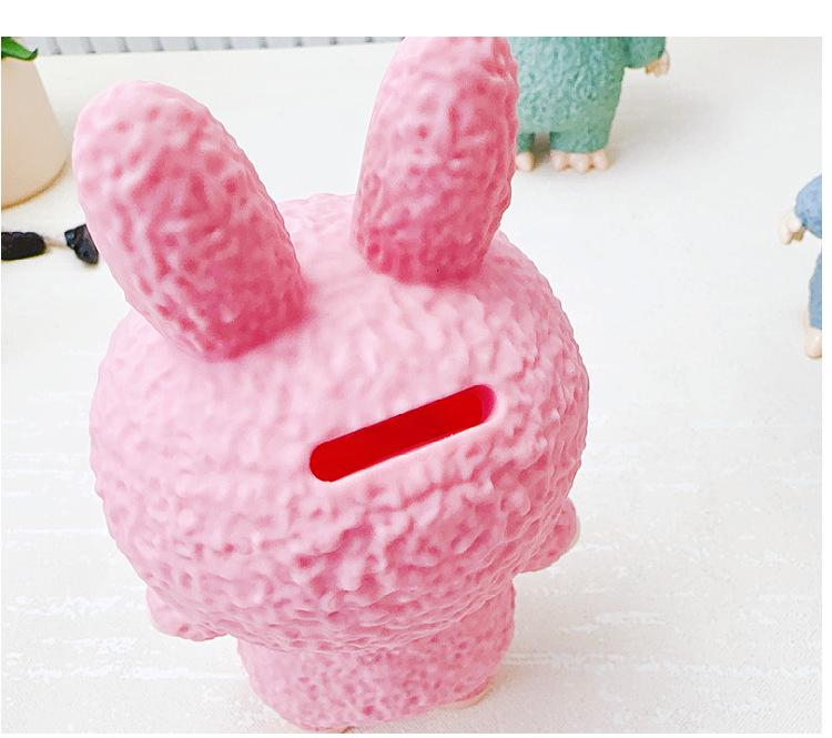 Labubu Cute Piggy Bank Figurine: Coin Storage Savings Jar for Children and Students