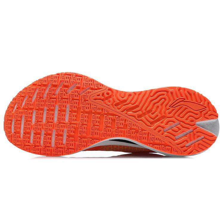 Li-Ning Основные удобные универсальные амортизирующие дышащие легкие кроссовки с низким верхом для бега мужские кроссовки флуоресцентно-оранжевые ARHR121-1