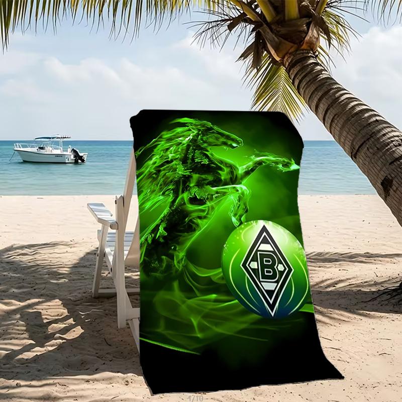 Beach Towel with Borussia Monchengladbach logo Pattern - soft,absorbent,machine washable Lightweight&Modern,swimming,Travel Essentials