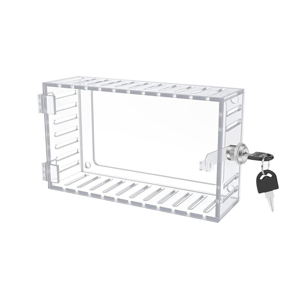 Thermostat Lock Box with Key,Clear Large Thermostat Guard for Thermostat On Wall,Thermostat Guard,Thermostat Cover