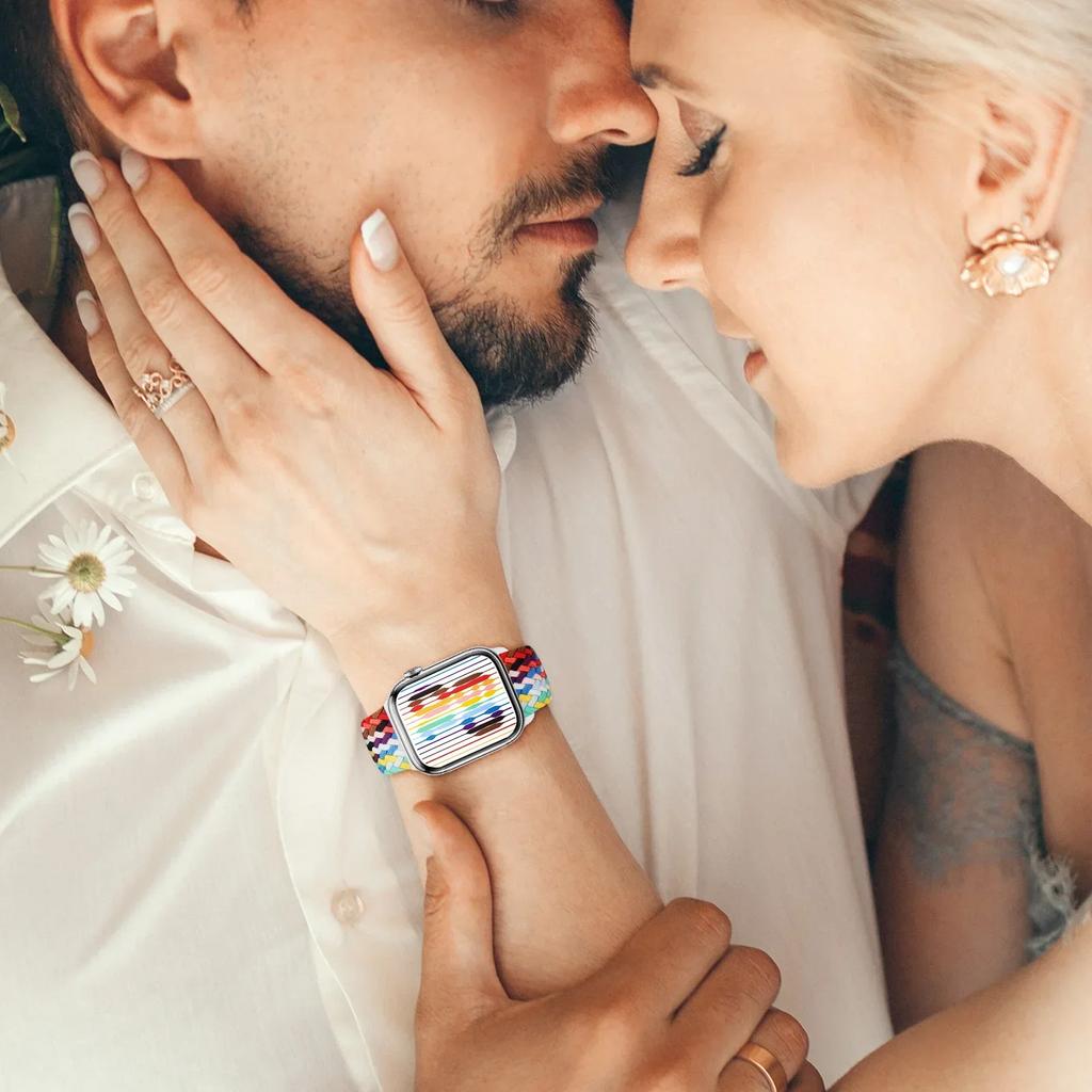 Плетеный браслет Solo Loop для Apple watch Ultra band 40 мм 44 мм 41 мм 38 мм 49 мм 45 мм Эластичный нейлоновый браслет для iWatch series 9 8 7 6 5 4 3 se