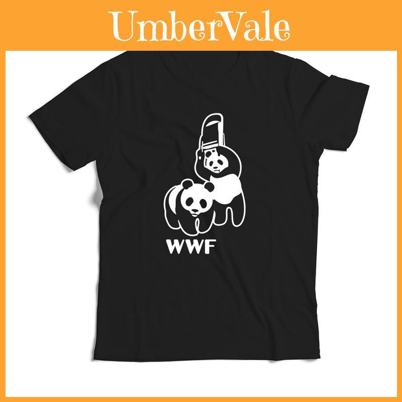 Мужская новая модная футболка WWF с пандой, смешная, с юмором, с круглым вырезом, с коротким рукавом