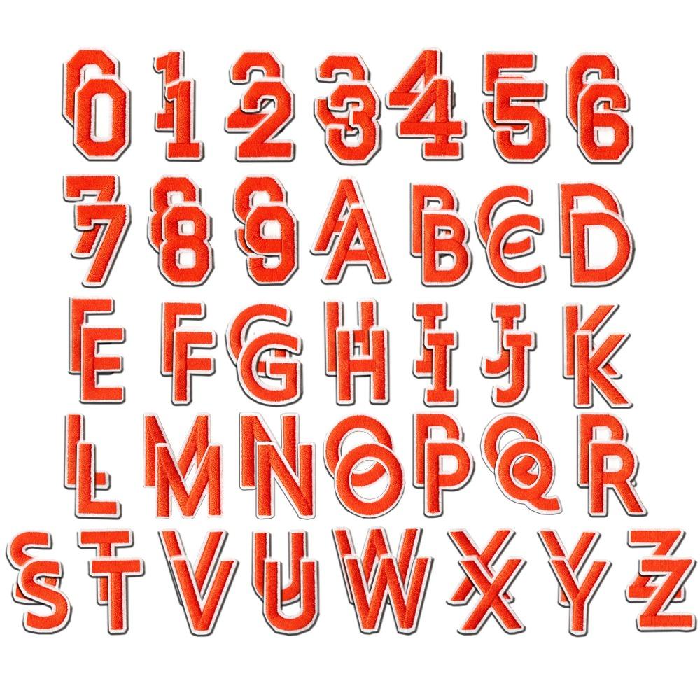 72 шт. Цветные вышитые нашивки с алфавитом A-Z 0-9 Тканевая аппликация Клеевые нашивки для пришивания утюгом Ручная вышивка Значок
