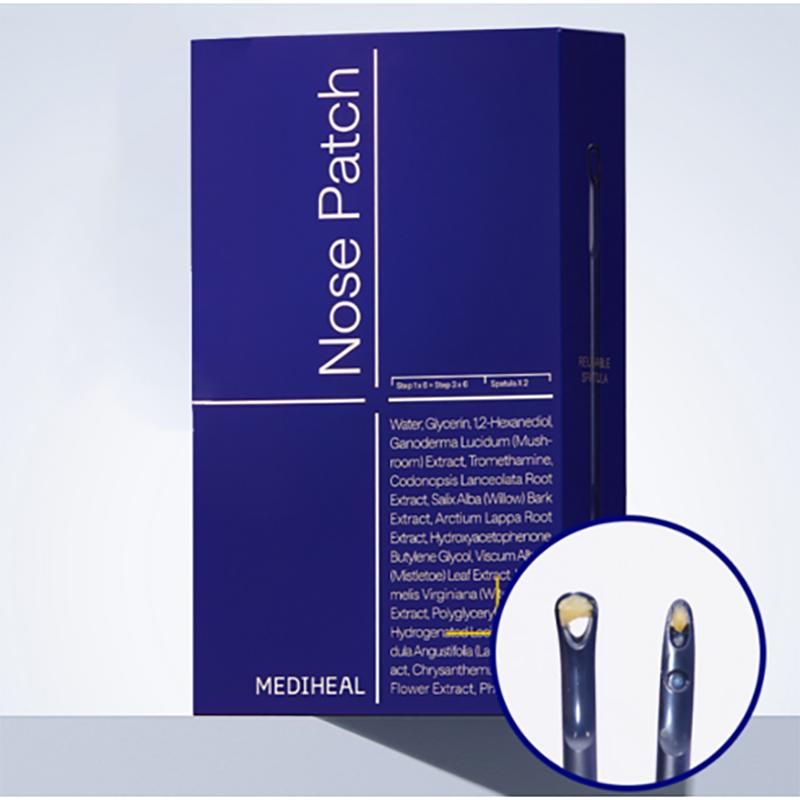 Mediheal Патч для очищения носа от черных точек (6шт) – Набор для ухода за порами из 3 шагов, корейский