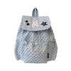 Schoolbag spring and summer backpack Korean version cartoon Korean backpack female drawstring design cute polka dot casual versatile student schoolbag