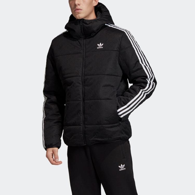 adidas Мужская куртка Originals с застежкой-молнией на три четверти, черная ED5830