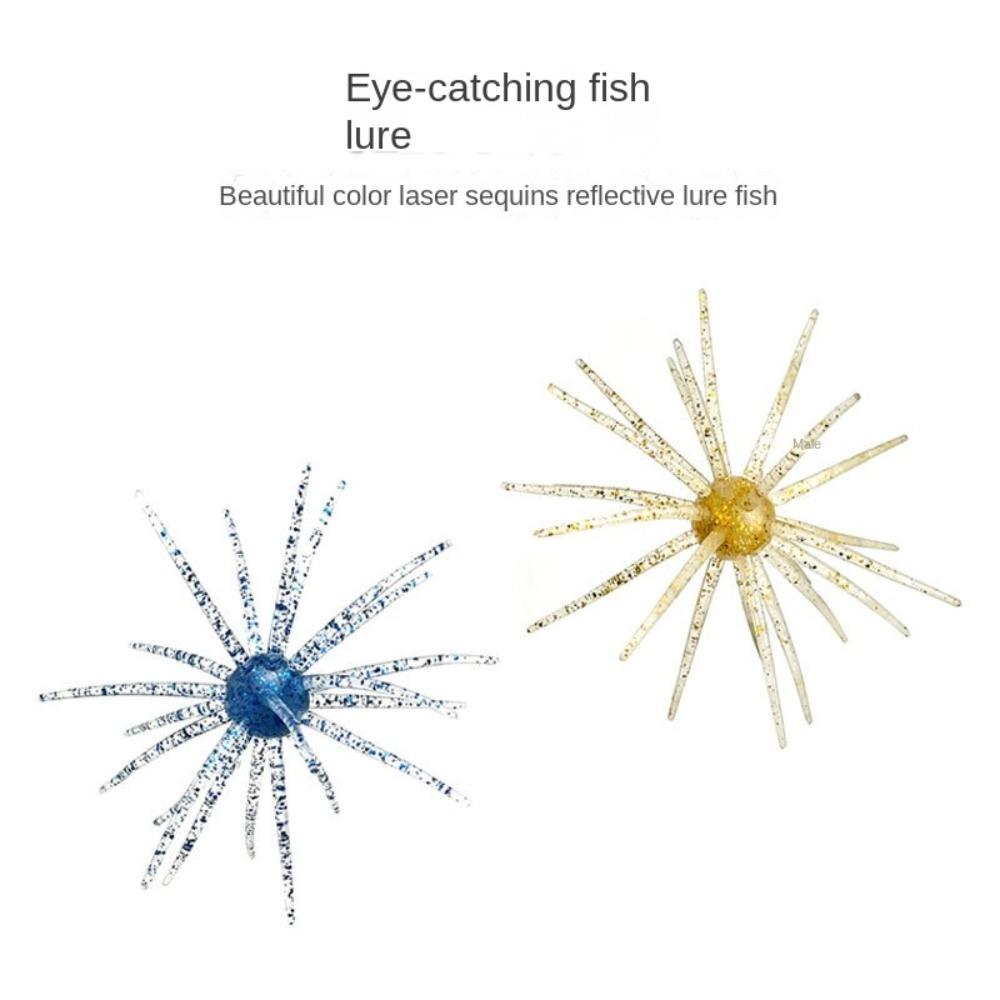 2PCS 2.8g 8.7g Silicone Worm Lure Dice Urchin BFS Fishing Lure Hot Fishing Sea Urchin Lures