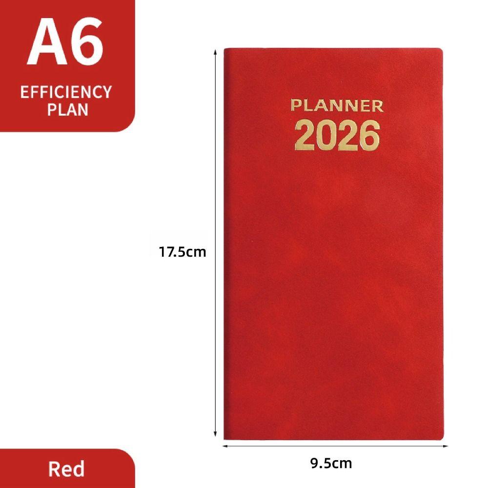 To Do List 2026 Agenda Book A6 English Notepad High Quality Pocket Diary Book Students