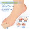 Sumifun 8 Pairs Closed Fiber Toe Cover Finger SEBS Moisturizing Cover Protective Cover Toe Correction Toe Protector Foot Care