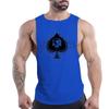 Four Seasons Adult Men'S Fitness Outdoor Crew Neck Vest Spades A Pattern 2d Printed Breathable Quick Drying Sleeveless Shirt