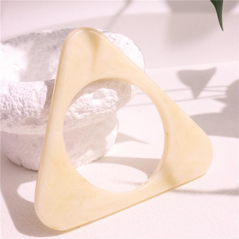 Square Triangle Chunky Bracelets Irregular Retro Hand Ring Exaggerated Resin Bangles Girls Gift