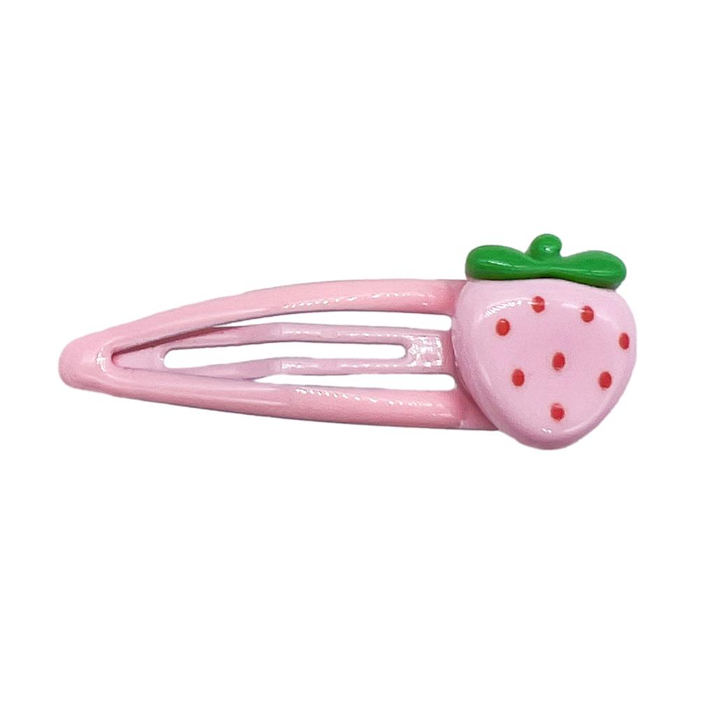 Cute Strawberry Snap Hair Clip Lovely Hairpins Combination Hairpins for All Hair Headpieces Pink Y2K Girls