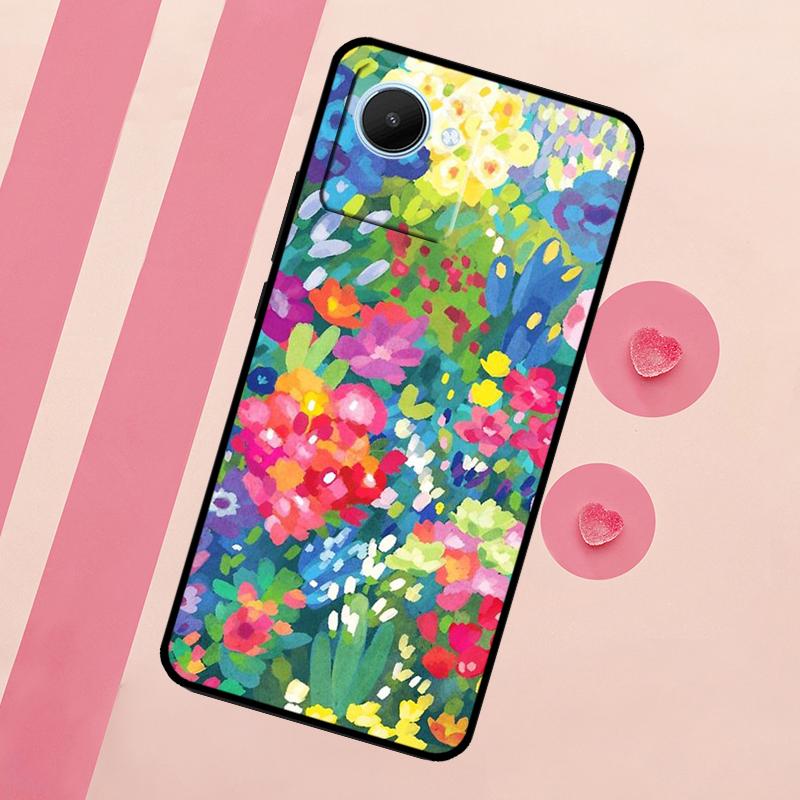 Яркий Цветочный Рисунок Арт Для Realme 15 Pro 10 11 12 13 14 Pro Plus GT7 C67 C65 C63 C61 C55 C53 C51 C35 C71 C75 Чехол