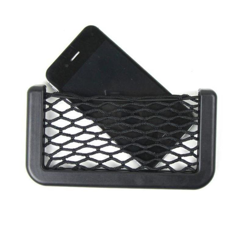 Самоклеящийся портативный держатель для телефона на боковой двери на заднем сиденье, карманный органайзер, автомобильная сетчатая сумка