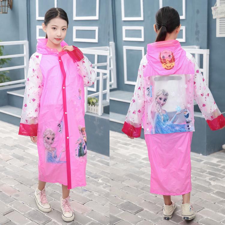 Детский длинный дождевик-пончо для мальчиков и девочек, возраст 2-10 лет, начальная школа