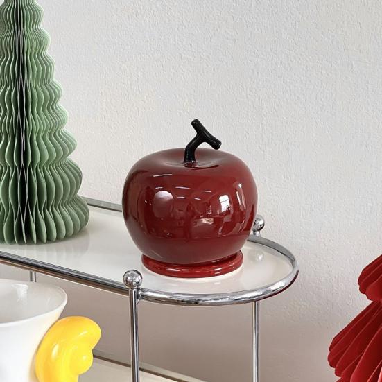 Диспенсер для зубочисток в виде красных фруктов, держатель для зубочисток для зубной нити, домашний офис, ресторан, кухня, настольный органайзер для зубочисток, контейнер