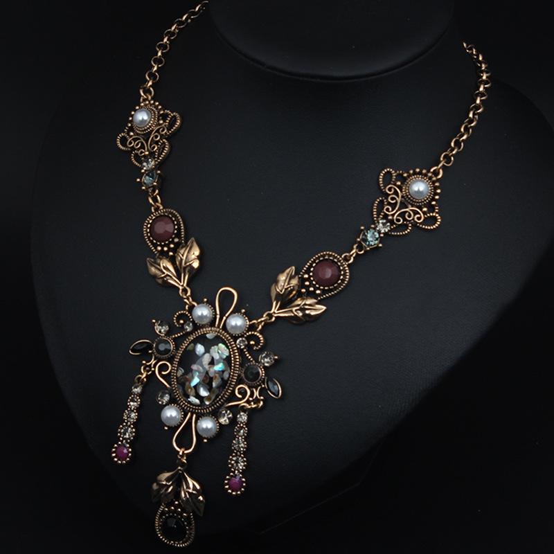 Европейское и американское ретро колье на ключицу в придворном стиле: Универсальная, элегантная цепочка для свитера для женщин