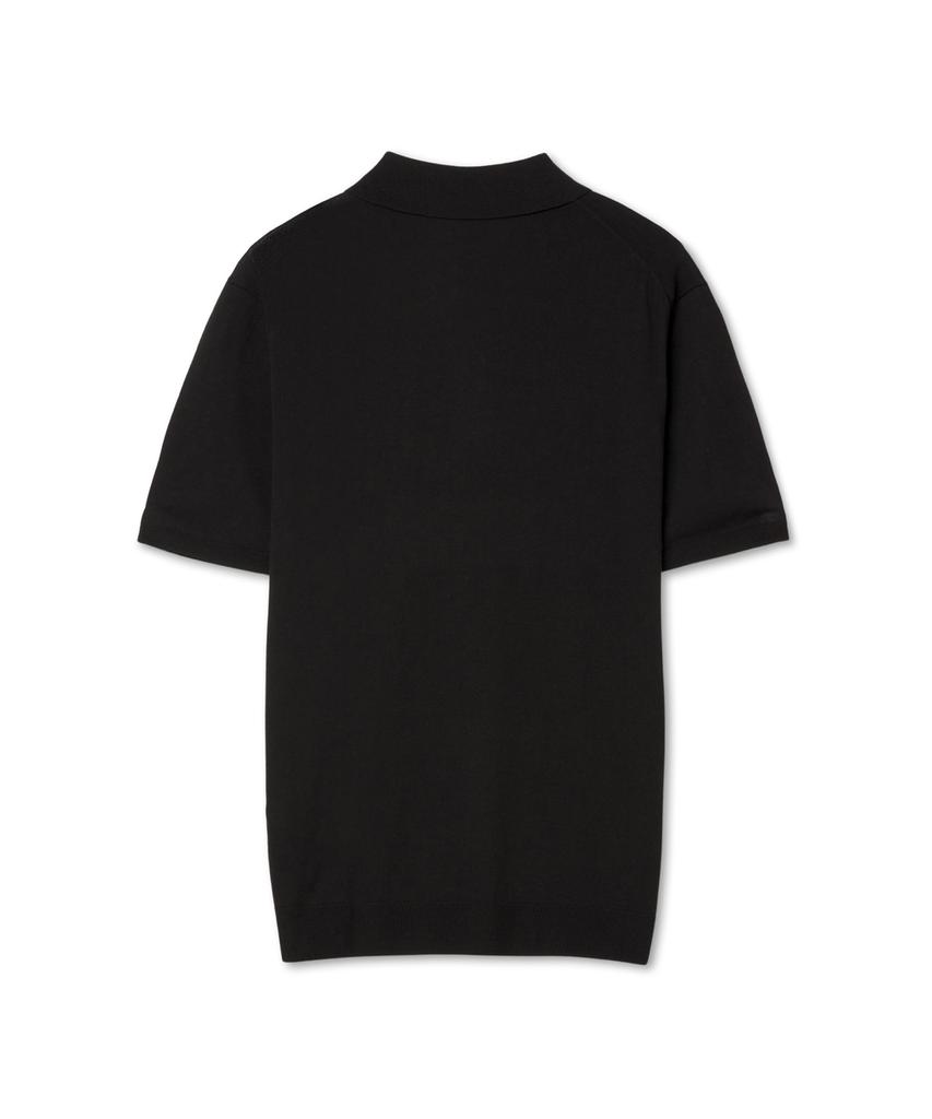 MAN ON THE BOON Polo Knit T-Shirt Black