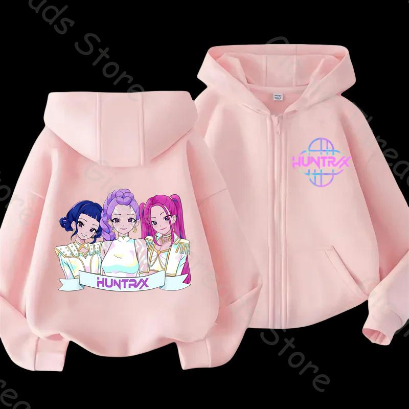 Awesome K-POP Demon Hunters Kids Zip-Up Hoodie 2025. Cozy Cartoon Jacket for All Children, Boys and Girls. Worldwide Favorite