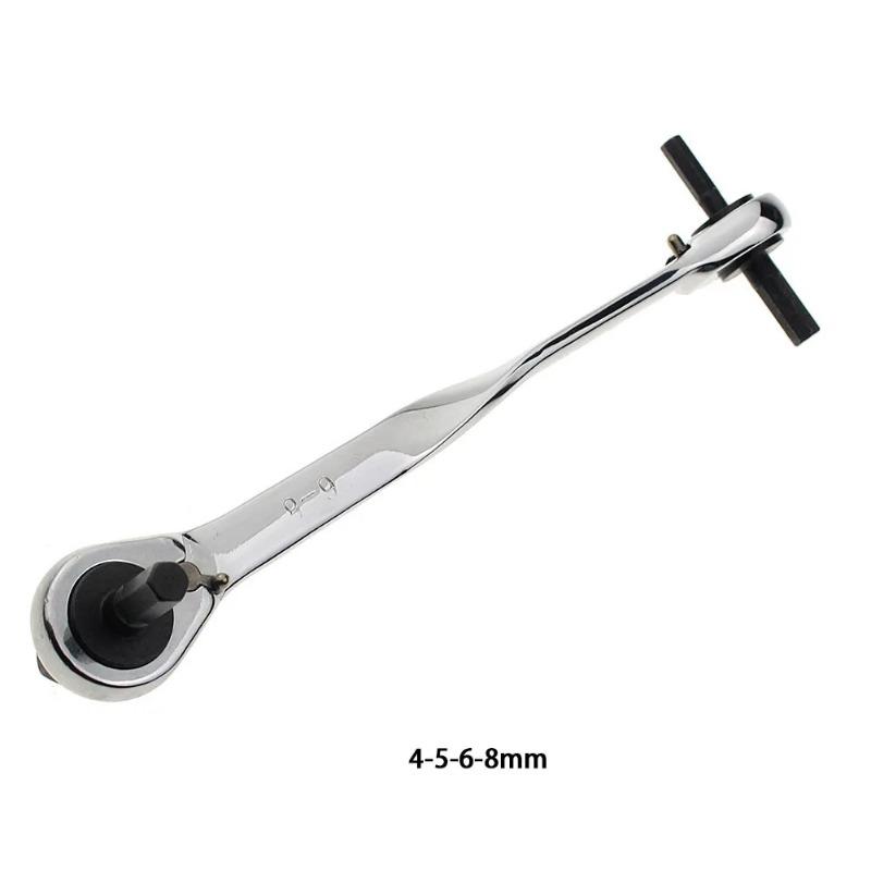 1 шт. высококачественный CR-V храповой шестигранный ключ гаечный ключ с храповым механизмом ключ шестигранный многофункциональный инструмент двухсторонний гаечный ключ метрический 4-17 мм