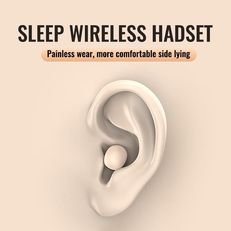 Мини-невидимые наушники для сна Беспроводные наушники Bluetooth 5.3 Спортивные гарнитуры Шумоподавление Стереонаушники