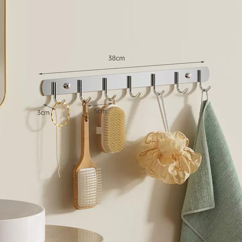 Stainless Steel No-Drill Bathroom Strong Adhesive Clothes Hanger Hook