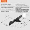 Precision Miter Gauge, Standard Slot 19 x 9.5 mm, Aluminum Alloy Table Saw Miter Gauge with 61 cm Grating 15 Angle Stops Adjustable Spring Loaded