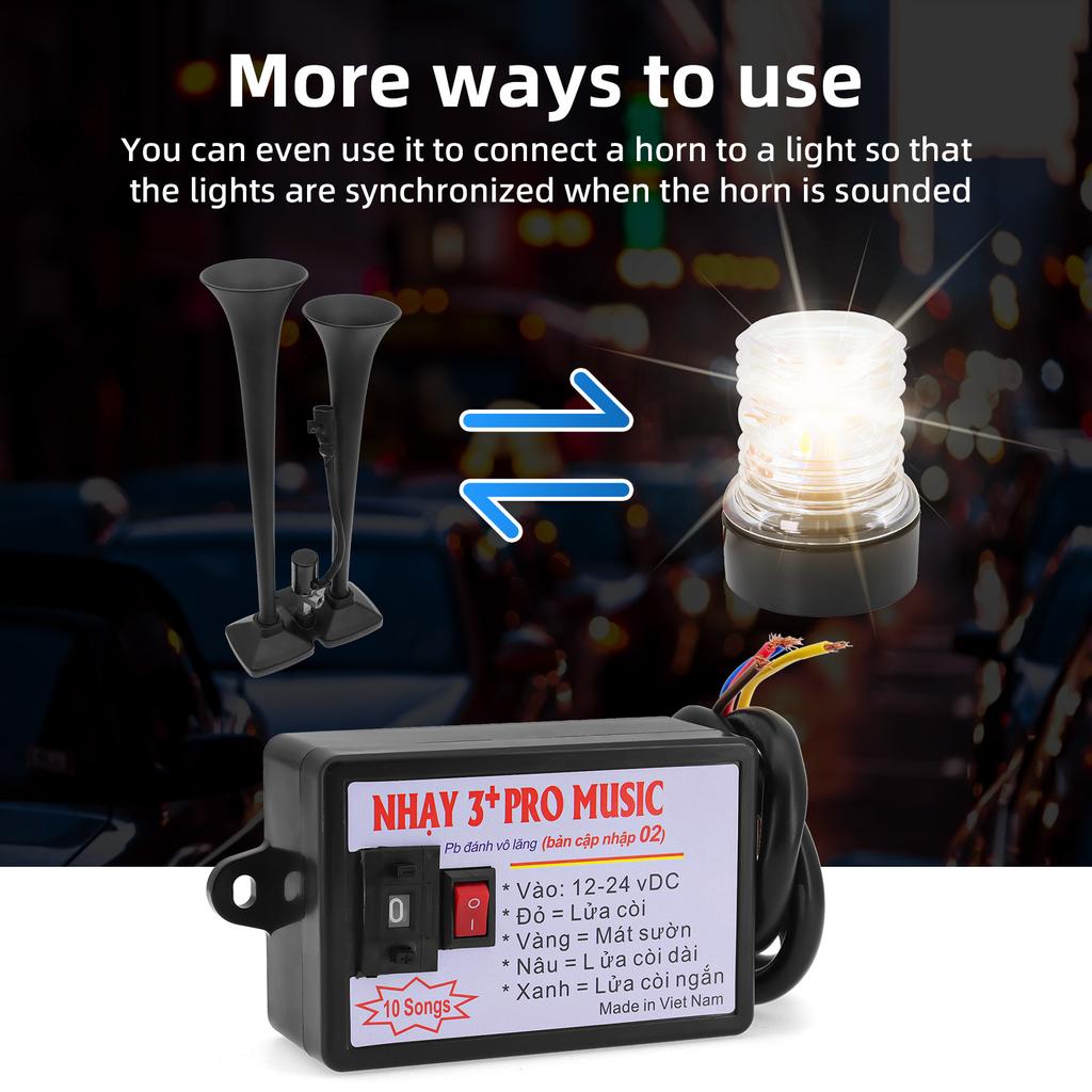 Автомобильные аксессуары 12-24 В универсальный контроллер автомобильного гудка 3+Pro музыкальный динамик гудка 300 дБ беспроводной блок управления с переключением громкости