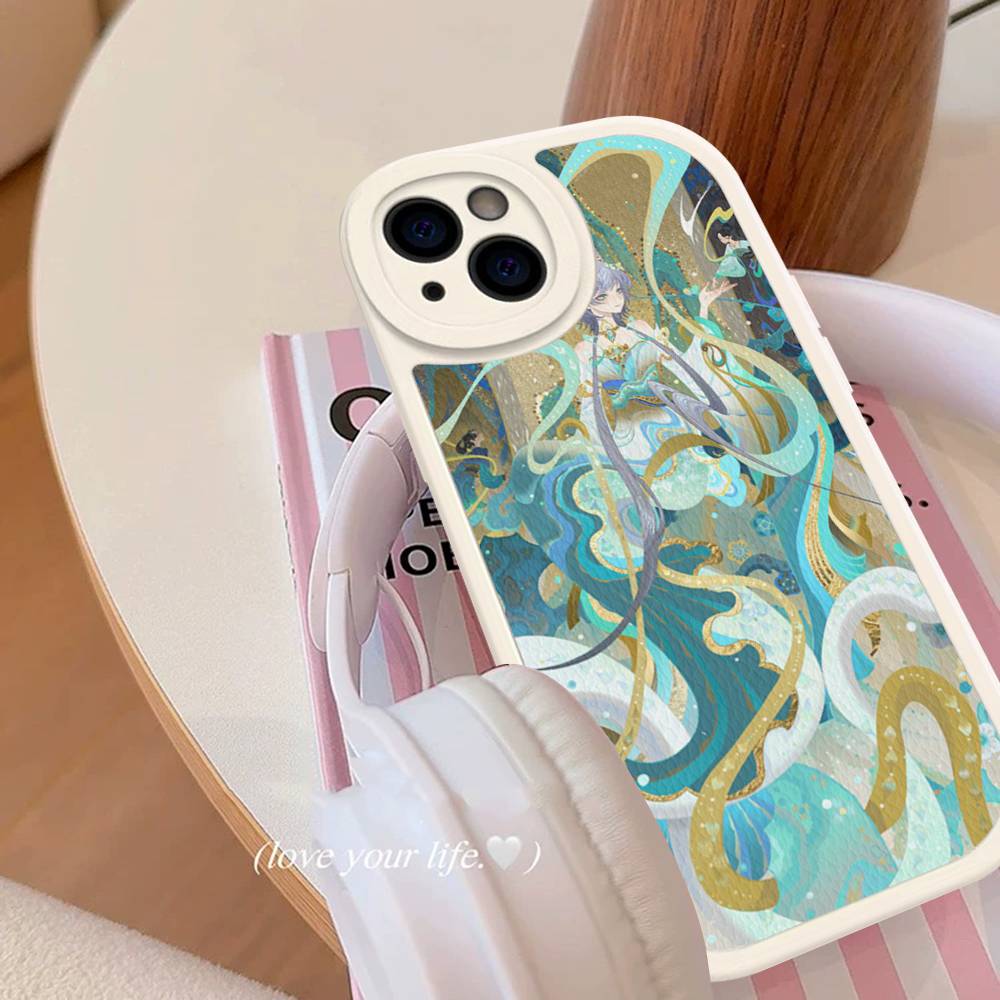 Anime Luo Tianyi Phone Case Hard Leather For IPhone 16 15 14 13 12 Mini 11 14 Pro Max Xs X Xr 7 8 Plus Fundas