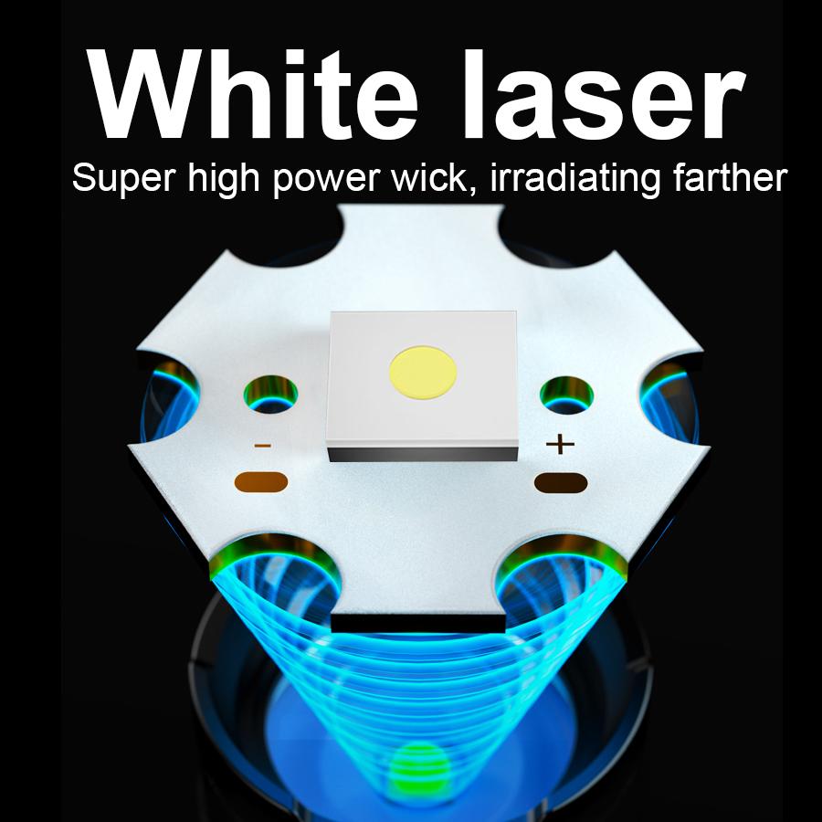 Супер 8000LM Высокая мощность перезаряжаемый светодиодный фонарик Освещение 1500M Ультра мощный фонарик Магнитный фонарь