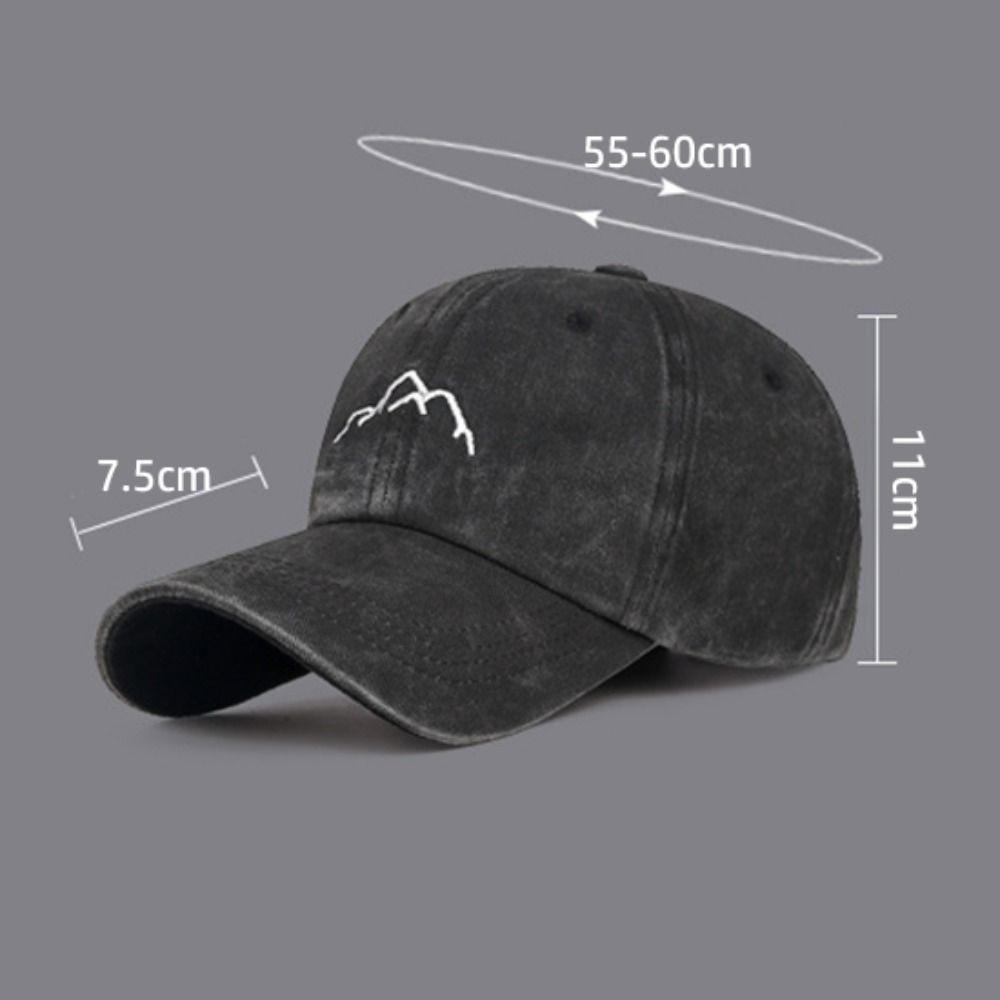 Adjustable Baseball Caps Mountain Embroidery Sun Headwear Vintage Trucker Hat Summer